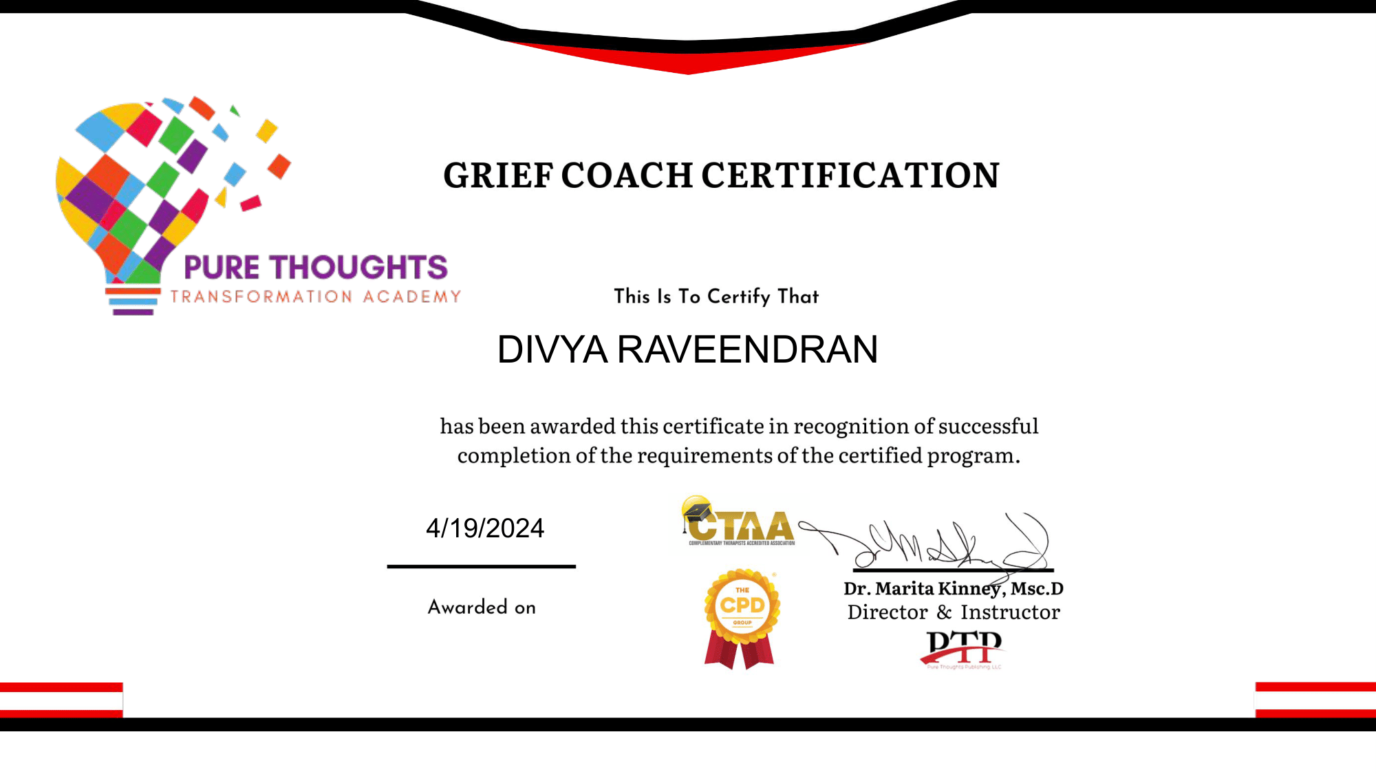 GRIEF COACH CERTIFICATION